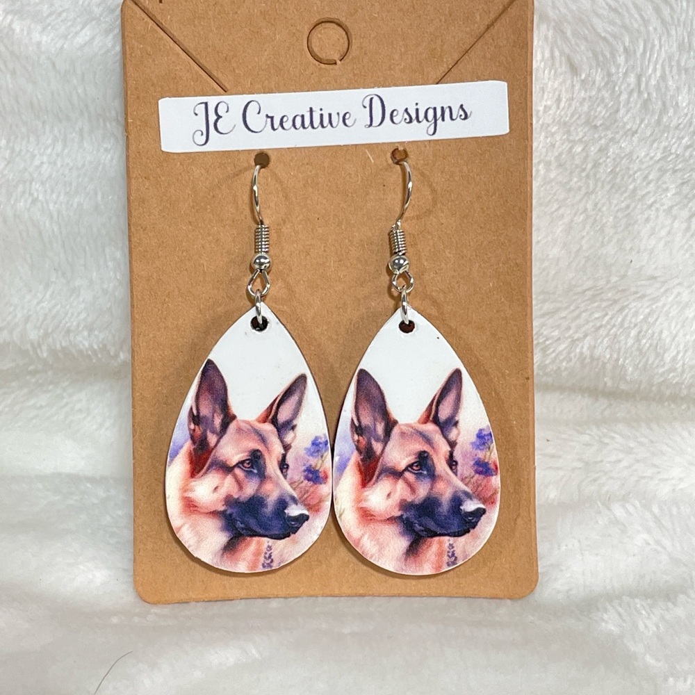 German Shepherd Earrings